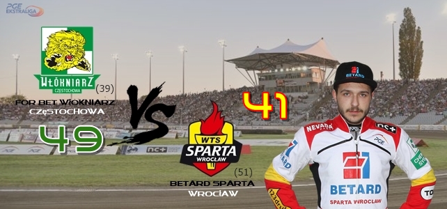 Betard Sparta Wrocław s Václavem Milíkem na 3.místě v PGE Ekstraligi