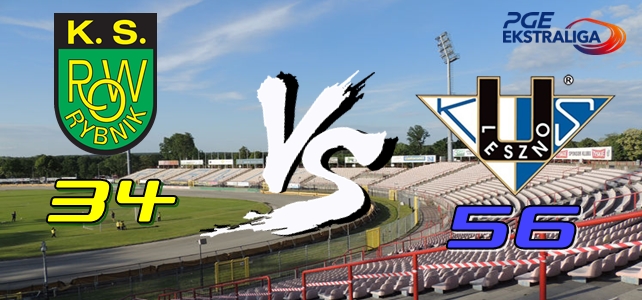 PGG ROW Rybnik – Fogo Unia Leszno 34 : 56